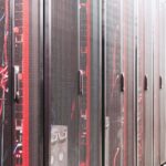 Server racks in modern data center for WordPress hosting