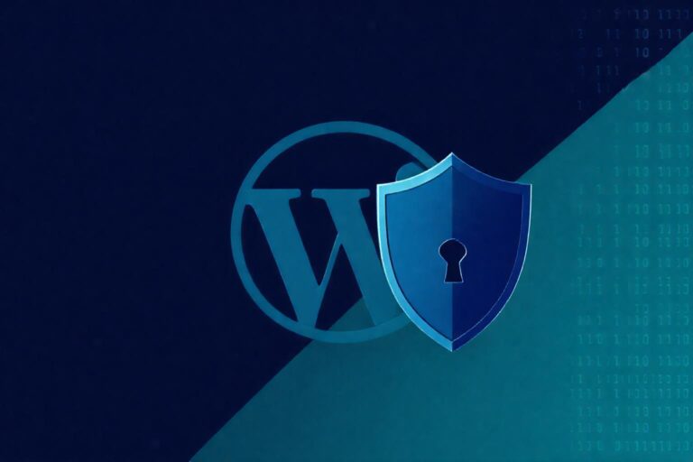 WordPress website security shield protecting a site from backdoor attacks
